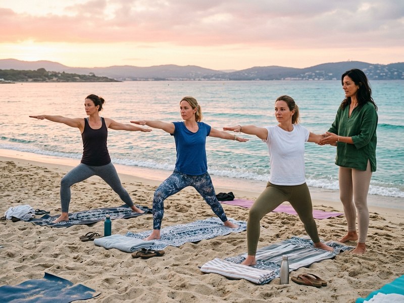 Yoga sur la plage