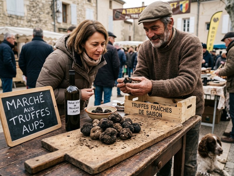 Huile d'olive et truffes