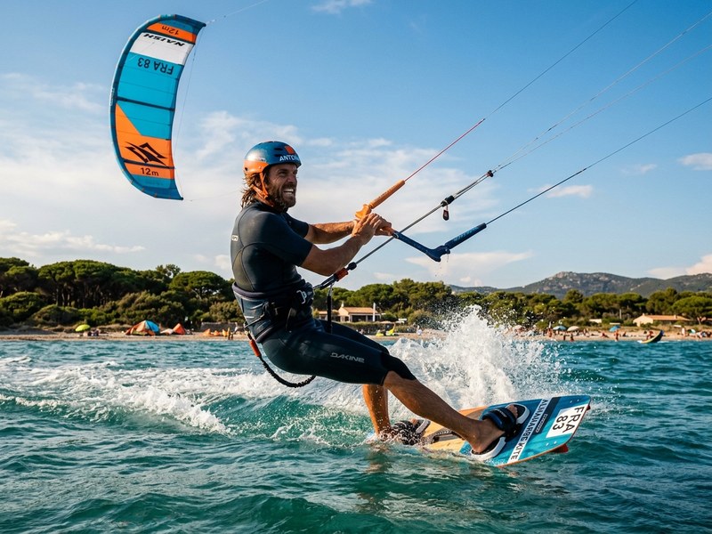 Parachute ascensionnel et kitesurf