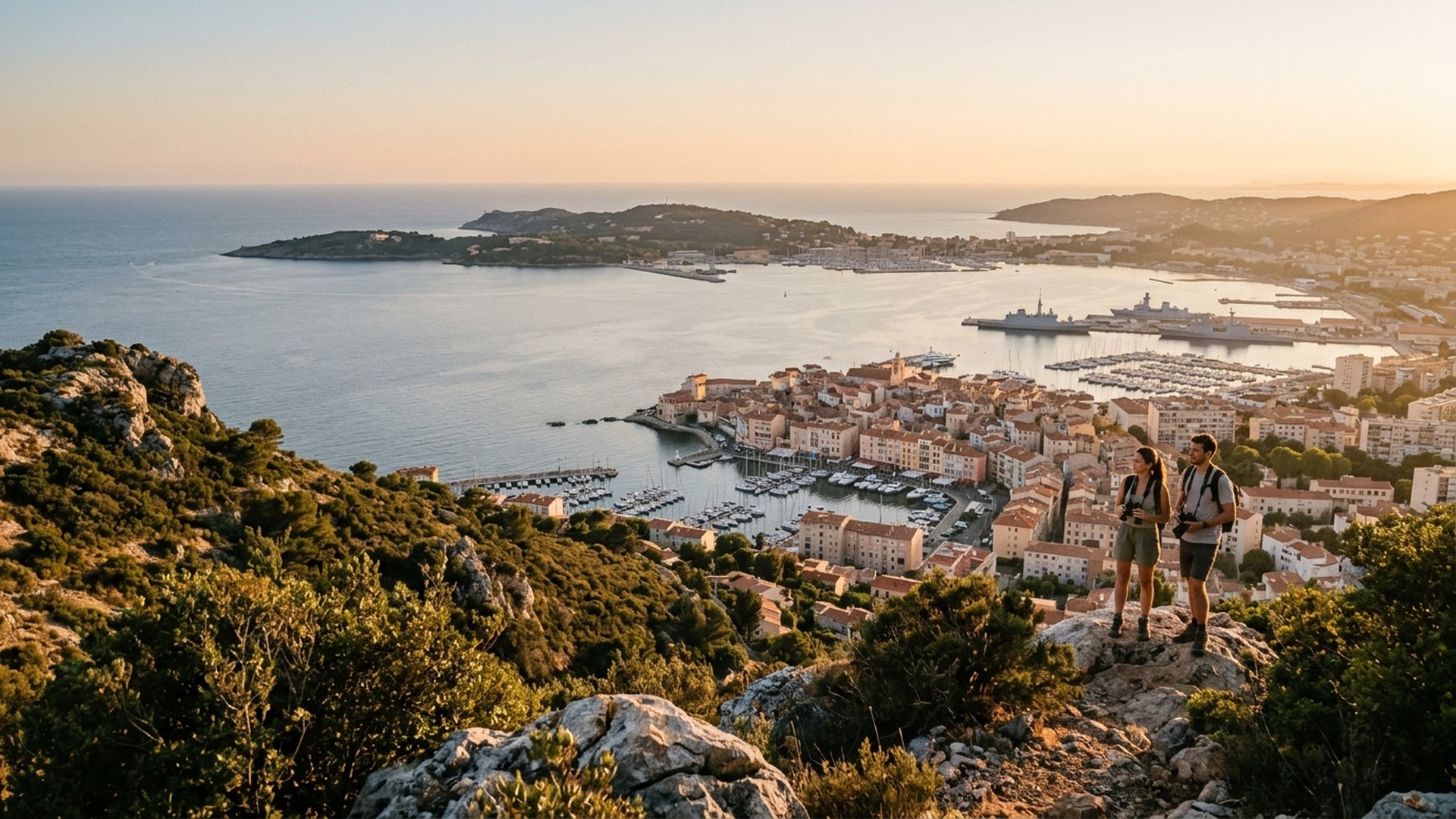 Toulon et sa rade : Mont Faron et port militaire